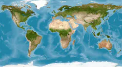 World map global satellite photo