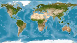 World map global satellite photo