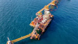 Aerial view of offshore operations