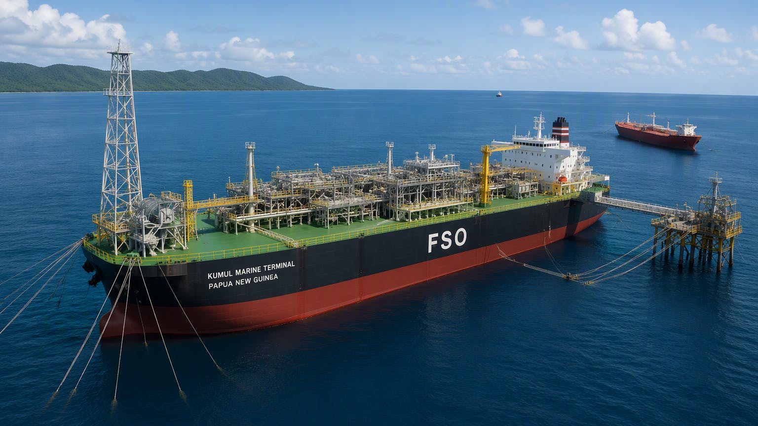 rendering of FSO facility at offshore marine terminal