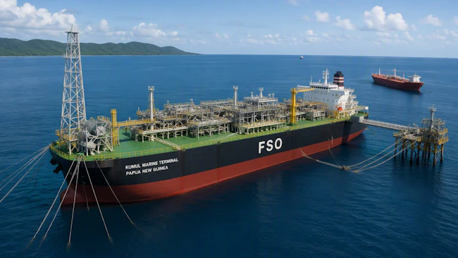 rendering of FSO facility at offshore marine terminal