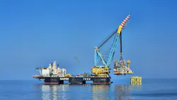 Saipem 7000 crane vessel's Neptun Deep installation