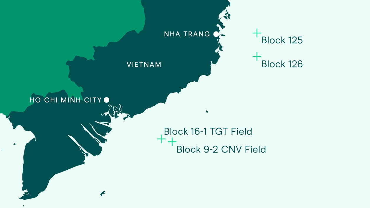 Map: Pharos Energy assets offshore Vietnam