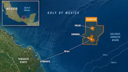 Map: Block 29 development offshore Mexico
