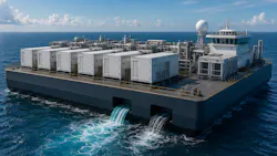 concept rendering of a floating offshore data center
