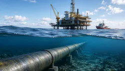 Conceptual rendering of offshore pipeline infrastructure