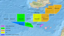 Map of Cyprus Offshore Blocks