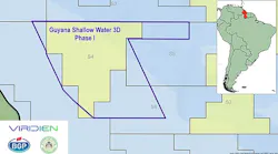 Map: Guyana Shallow Water 3D Phase I project