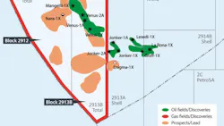 Meren map of offshore Namibia assets