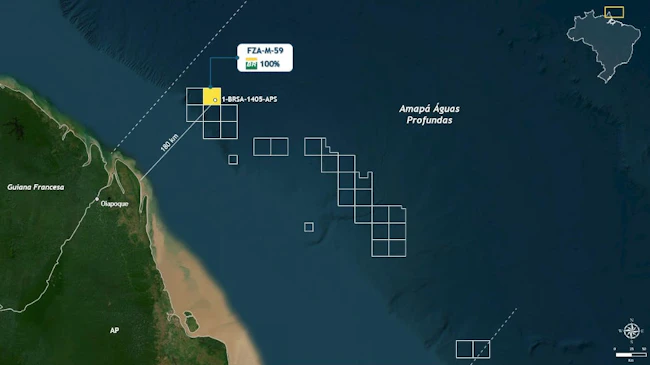 map indicates the location of the discovery on the Coast of Amap&aacute;