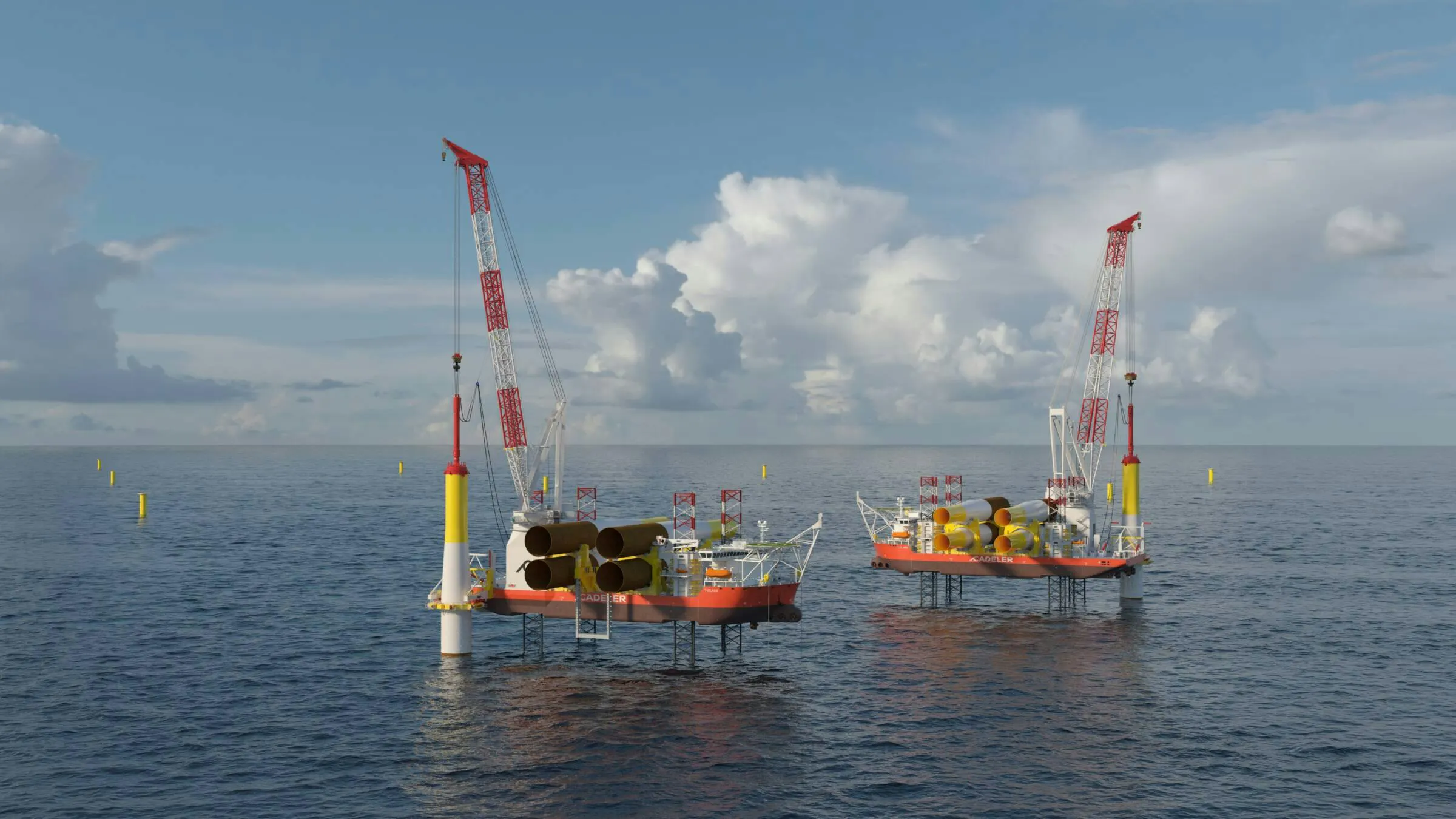 Rendering of the new T-class vessel twins at sea