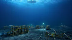 Deepwater subsea production infrastructure on the seafloor