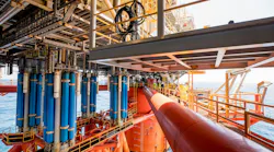 Process equipment and piping aboard an Equinor offshore production facility