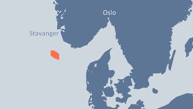 map of Havstjerne CO2 storage project