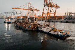 Power transformers destined for the Baltica 2 offshore wind project are transported