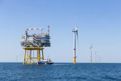 offshore substation and wind turbines