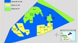 Map of the Malaysia-Thailand Joint Development Area (MTJDA) 2004