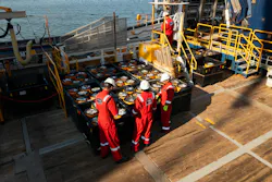 TGS personnel prepare OBN equipment for deployment