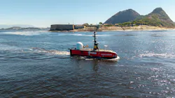 Uncrewed surface vessel (USV) Fugro Vaquita in transit in Brazilian waters
