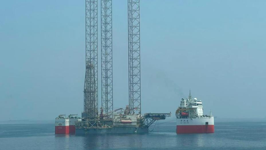 Jackup rig bound for conversion work supporting the Mako gas development