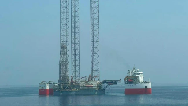 Jackup rig bound for conversion work supporting the Mako gas development