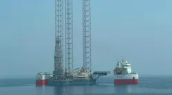 Jackup rig bound for conversion work supporting the Mako gas development