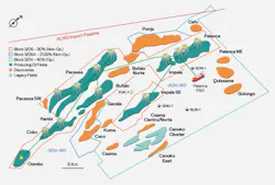 Block 3/05 development area offshore Angola