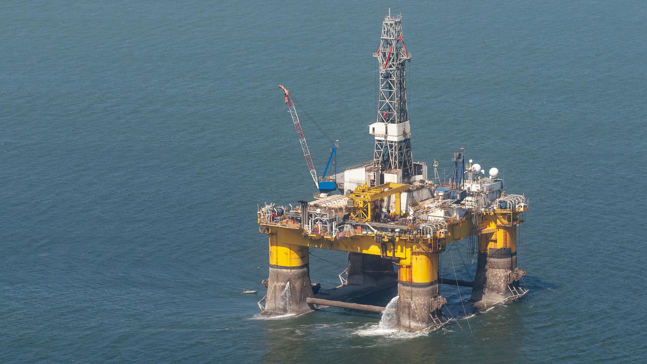 Offshore drilling rig near Namibia