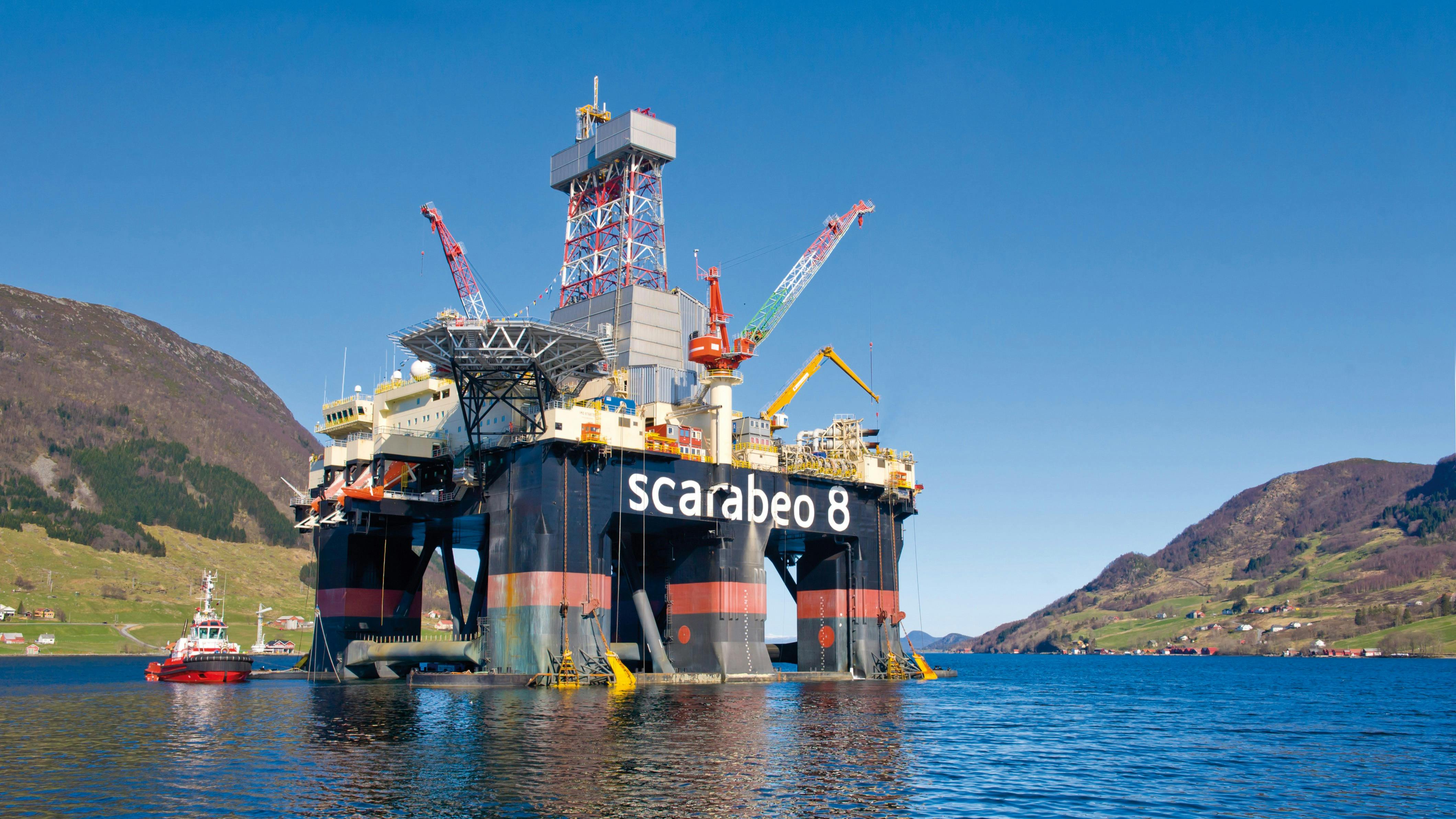 Saipem's Scarabeo 8 semisubmersible drilling rig