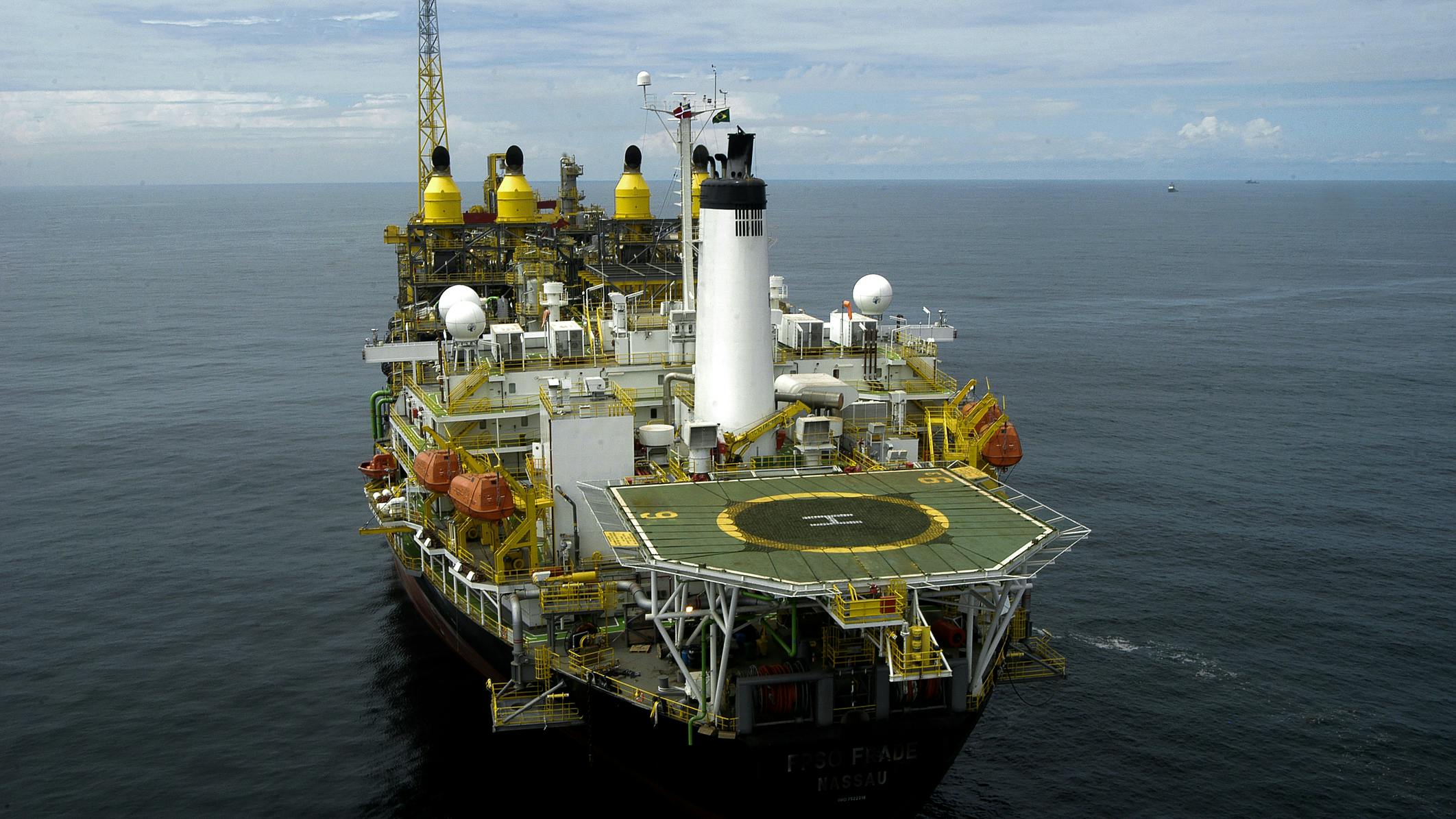 Aerial view of an FPSO