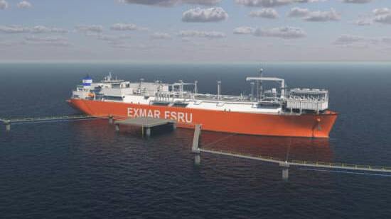 EXMAR FSRU moored at a jetty
