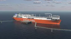 EXMAR FSRU moored at a jetty
