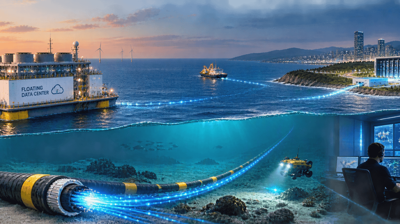 AI-generated offshore floating data center