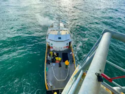 IKM Testing arriving at Vattenfall's Ormonde offshore wind farm