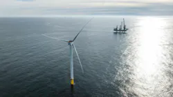offshore wind turbine at the Hollandse Kust Zuid wind farm