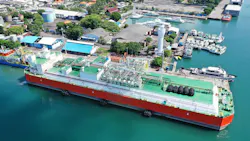 FSRU LNG-vessel in Benoa Harbour