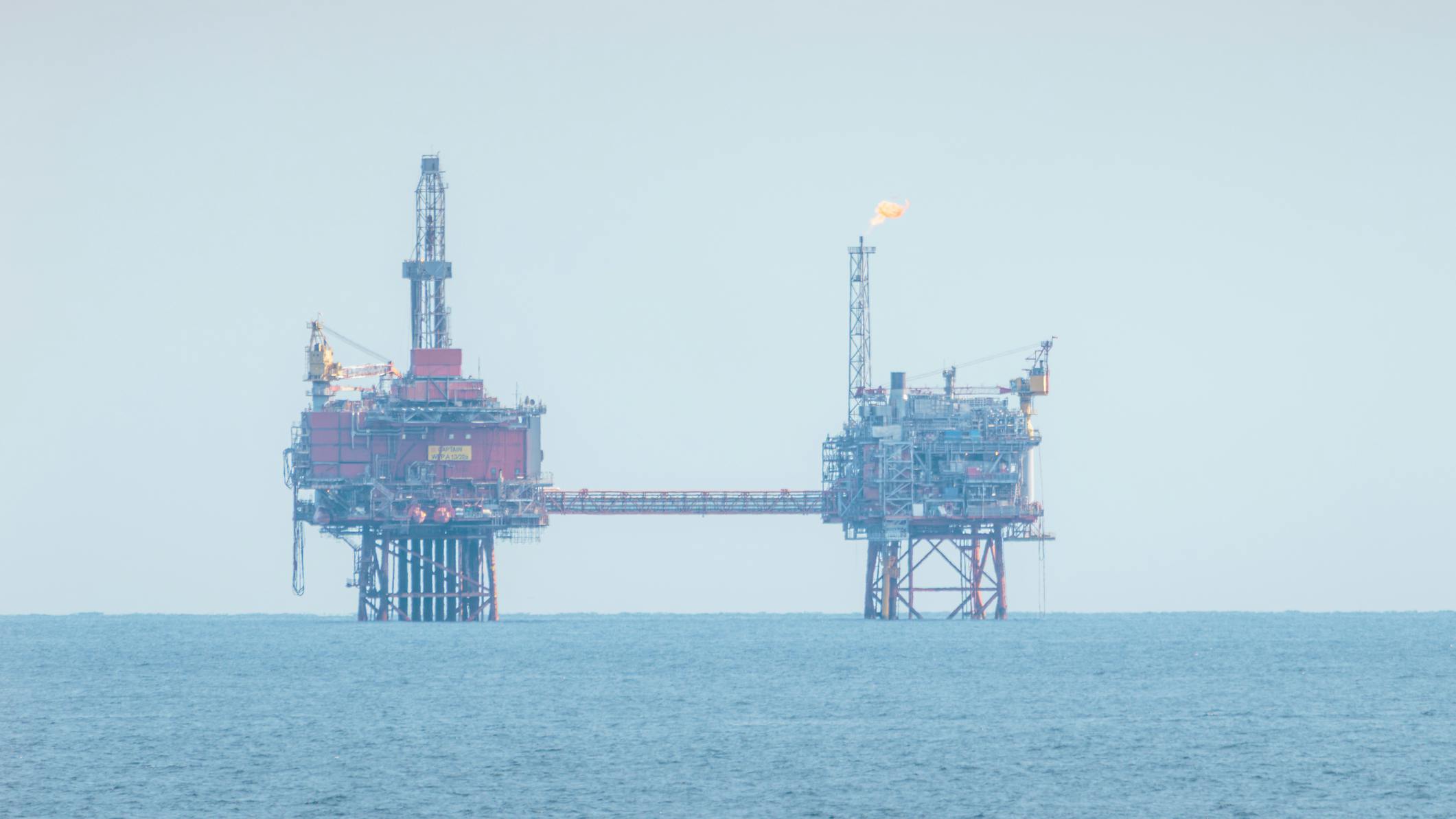Offshore oil and gas platforms in the North Sea