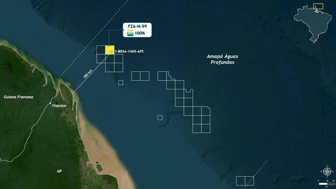 map shows the location of the Morpho well
