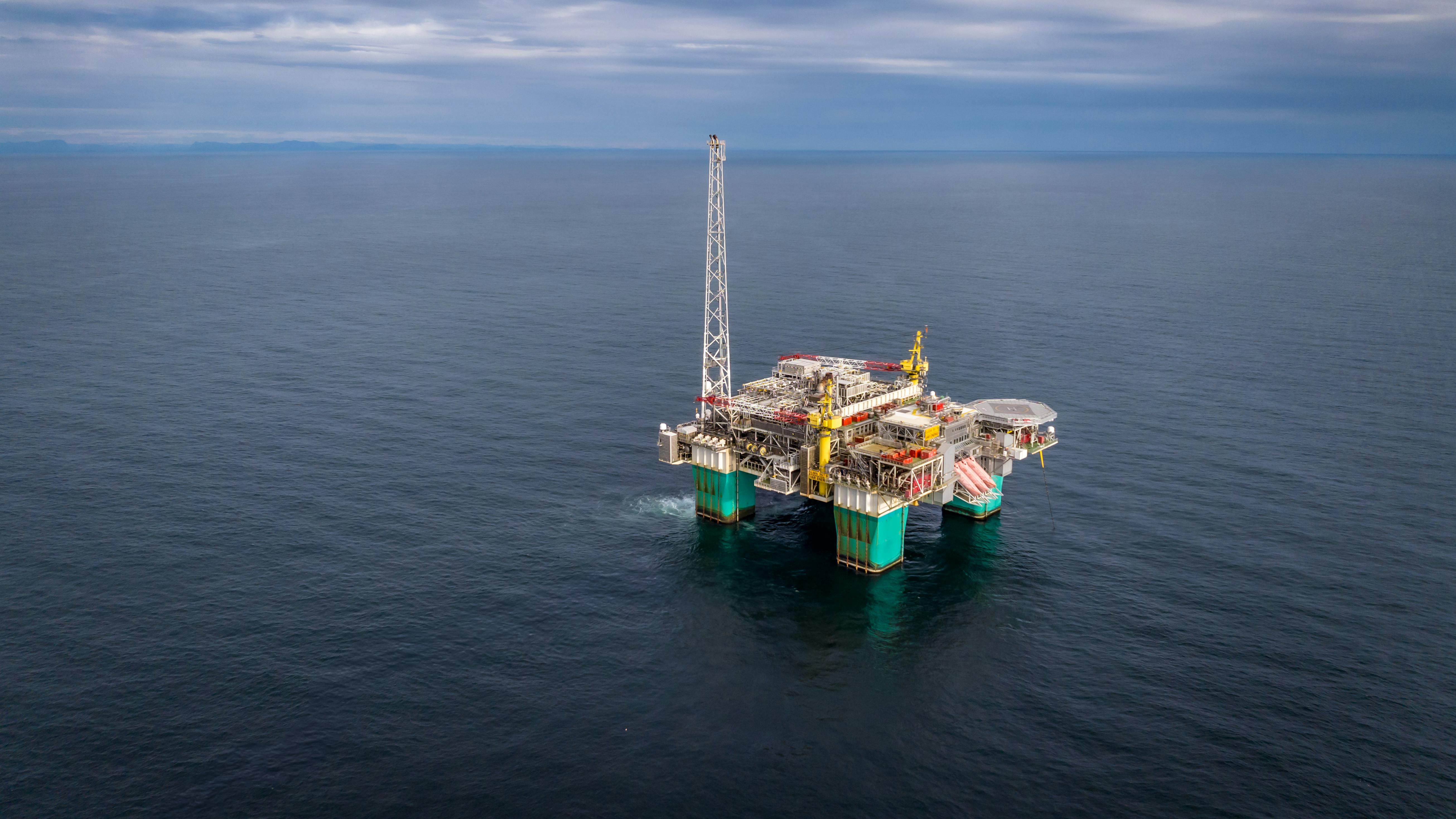 An offshore platform in the Norwegian sector of the North Sea