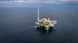 An offshore platform in the Norwegian sector of the North Sea