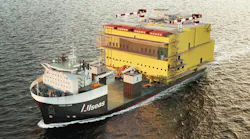 heavy-transport vessel with TenneT 2-GW Topsides