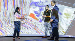 Engineers review a digital subsurface model