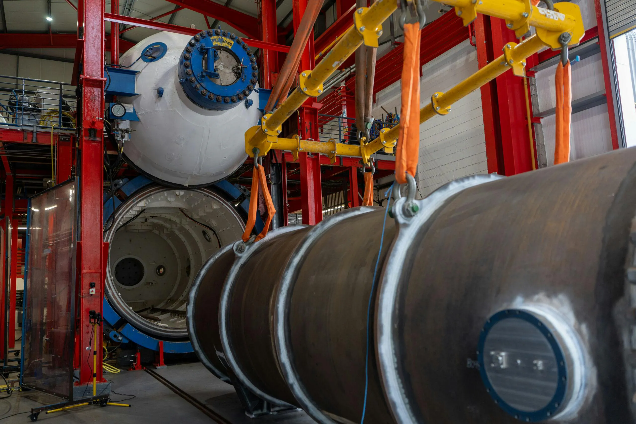 Verlume's Orah subsea battery enclosure during hyperbaric testing at JFD