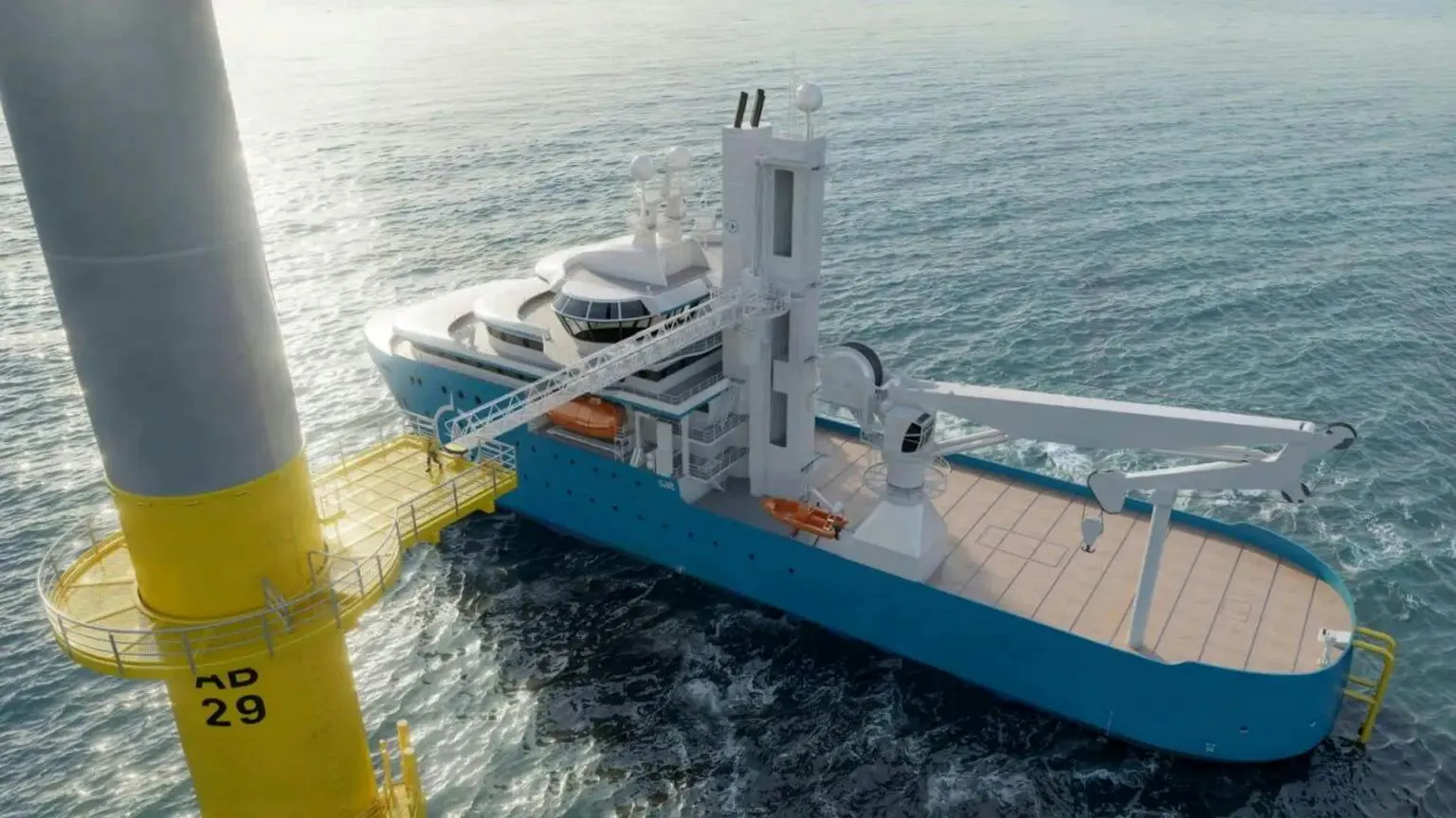 Artist's rendering of the CSOV Plus vessel
