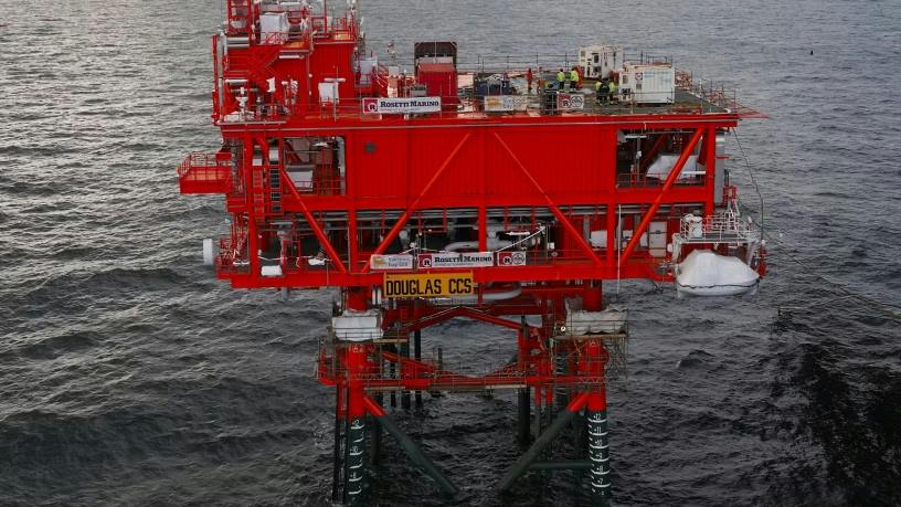 Douglas CCS platform installed in Liverpool Bay