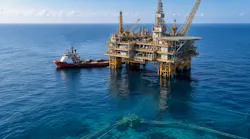 AI-generated illustration of offshore gas production and subsea pipeline infrastructure
