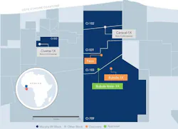 Map: Murphy Oil's Block CI-103 offshore Côte d’Ivoire