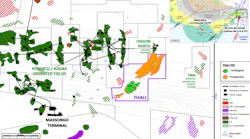 Map of Thali license offshore Cameroon showing Njonji discovery