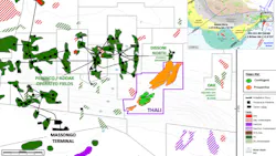 Map of Thali license offshore Cameroon showing Njonji discovery