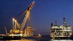 Offshore construction activities at Libya's Bouri field